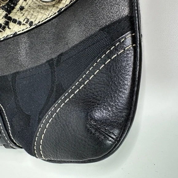 Authentic Coach Mini Hobo Black Buckle Shoulder Bag Y2K Vintage Rare - Picture 7 of 15